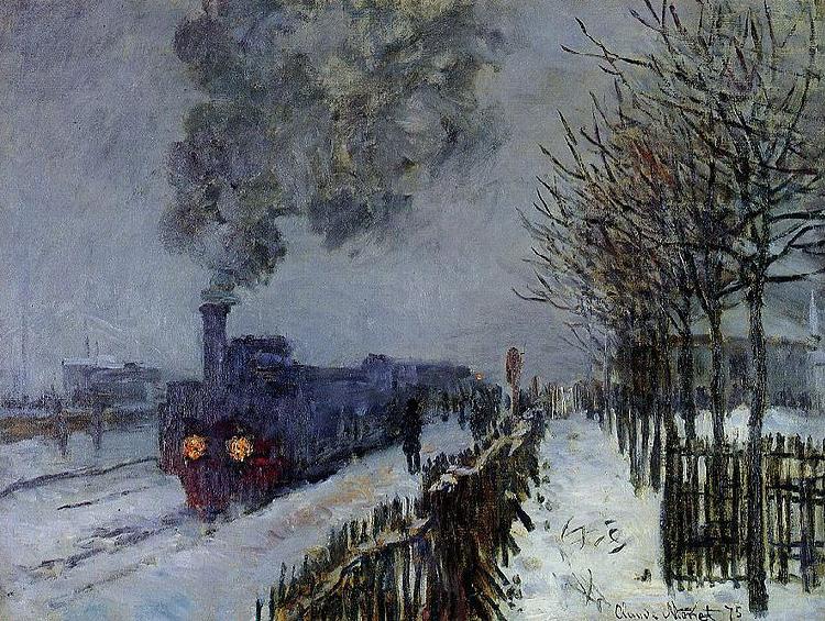 Claude Monet Train in the Snow Sweden oil painting art